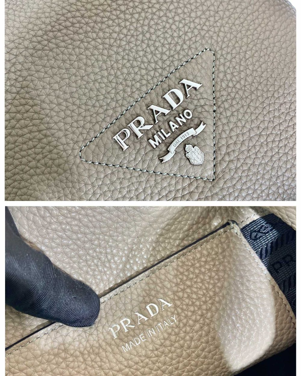 Prada Bucket Bag Beige For Women, Women's Bags 9.8in/25cm
