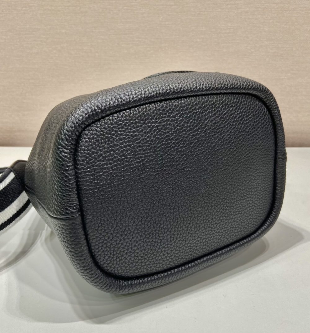 Prada Bucket Bag Black For Women, Women's Bags 9.8in/25cm 1BE060_2DKV_F0002_V_3OO