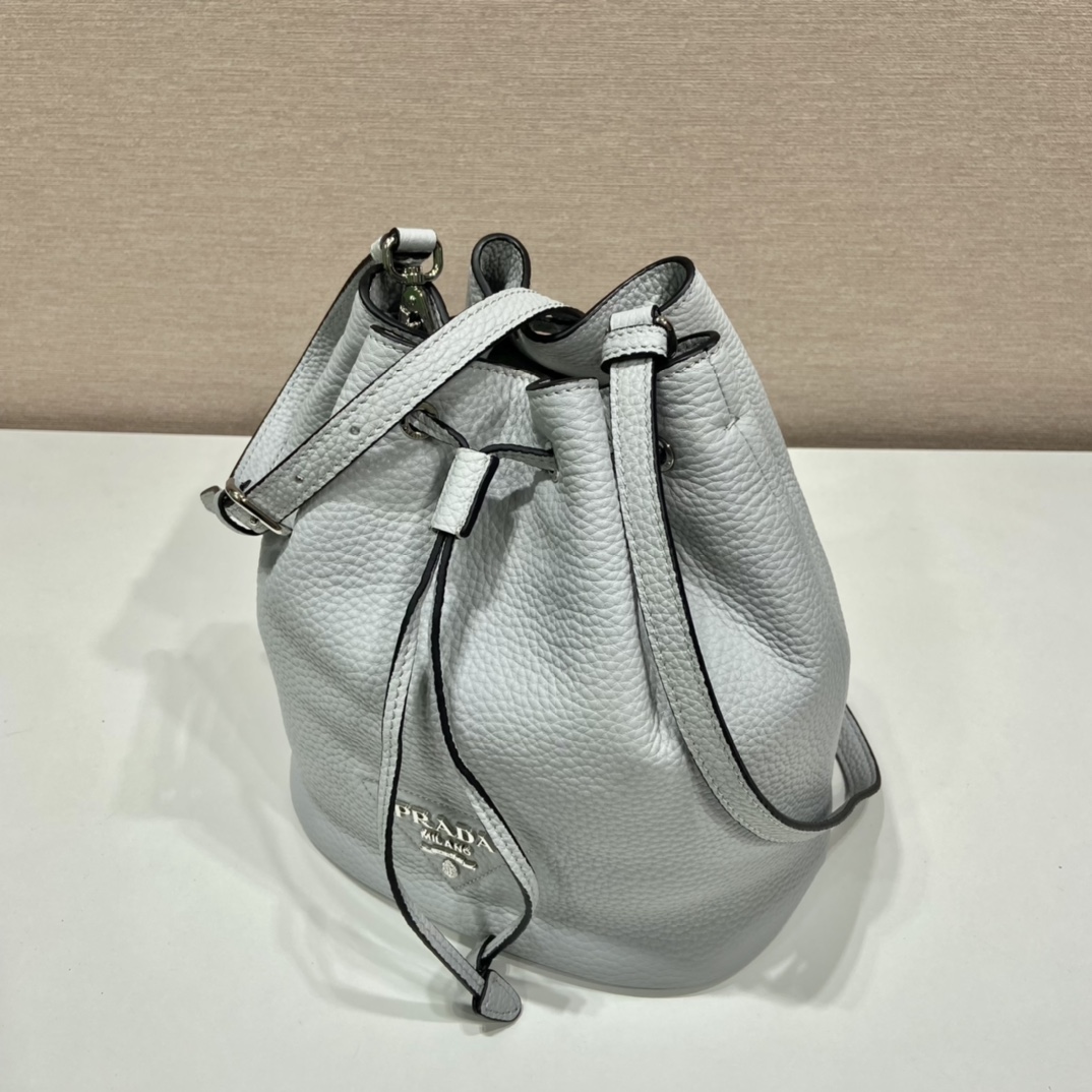 Prada Bucket Bag Grey For Women, Women's Bags 9.8in/25cm - Image 7