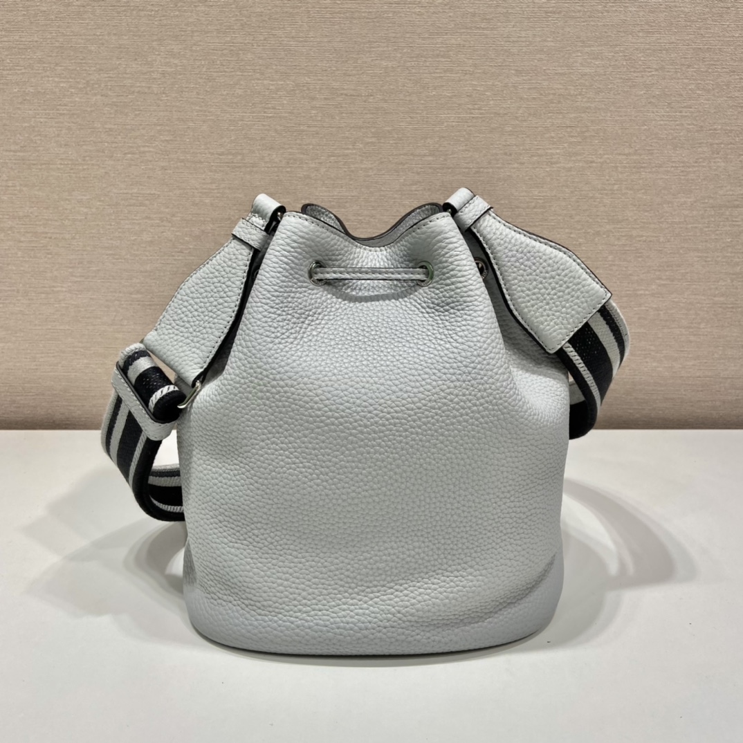 Prada Bucket Bag Grey For Women, Women's Bags 9.8in/25cm - Image 2