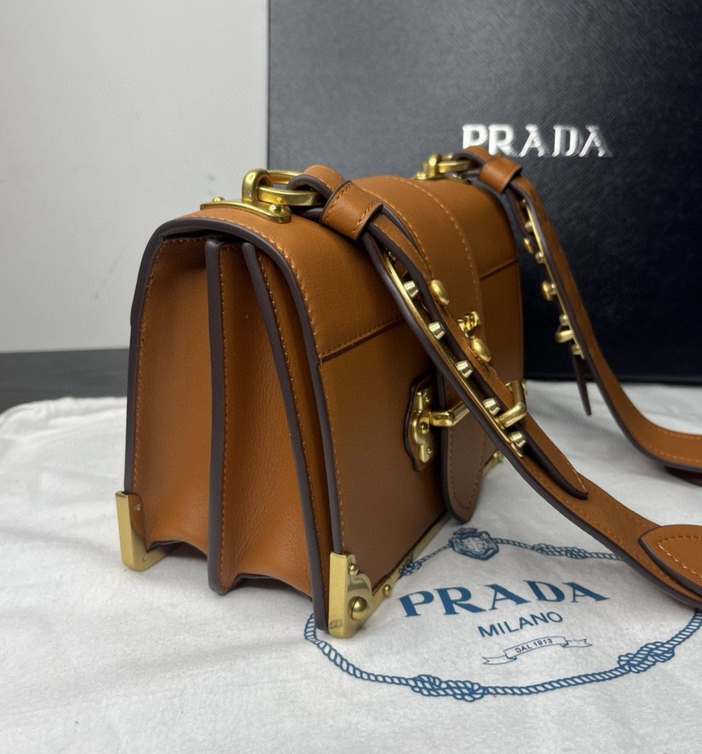 Prada Cahier Bag Brown For Women, Women's Bags 7.9in/20cm 1BD045_2AIX_F0046_V_XCH