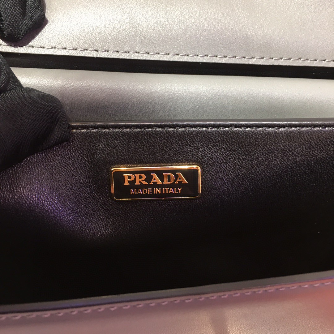 Prada Cahier Bag Grey For Women, Women's Bags 7.9in/20cm - Image 5