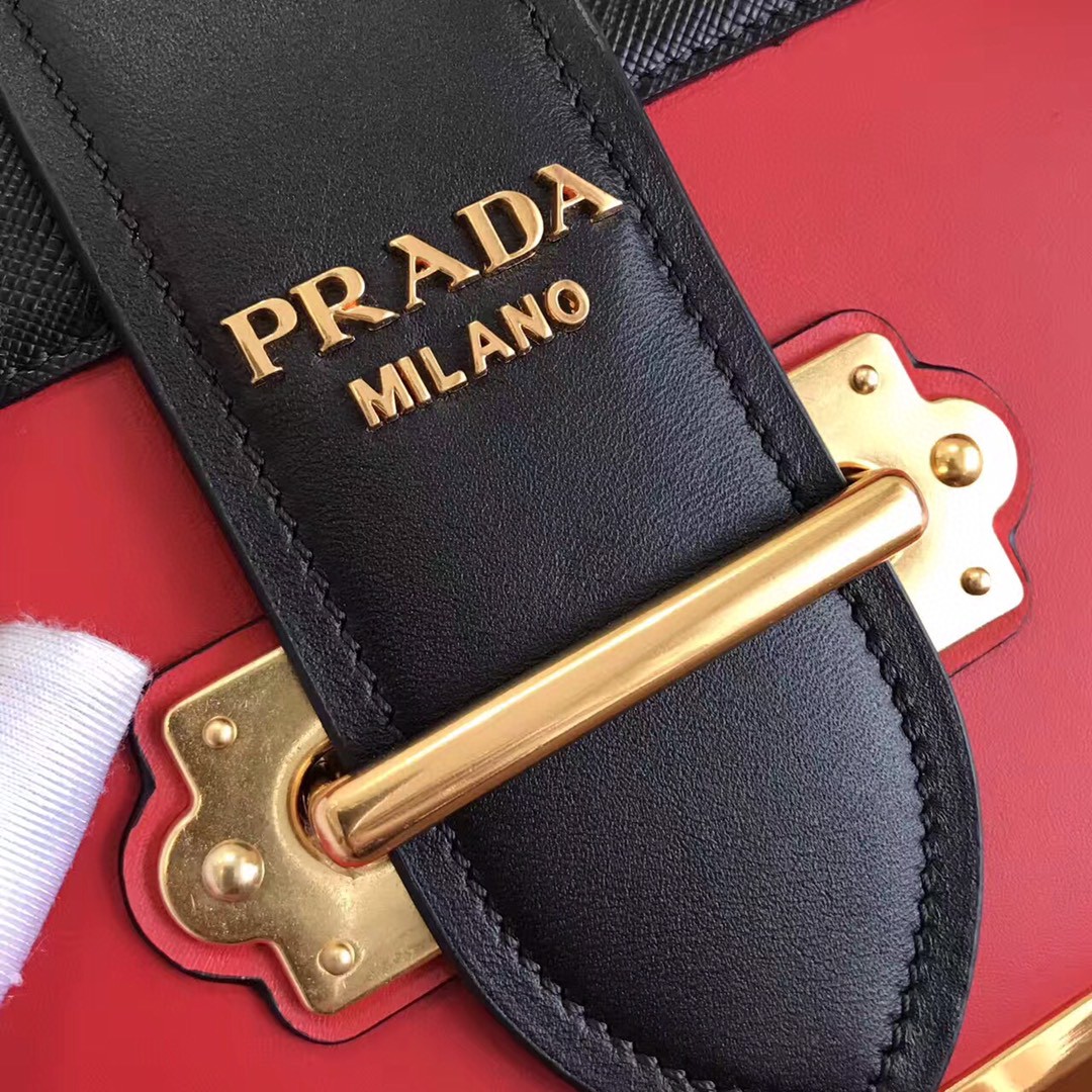 Prada Cahier Bag Red For Women, Women's Bags 7.9in/20cm - Image 5