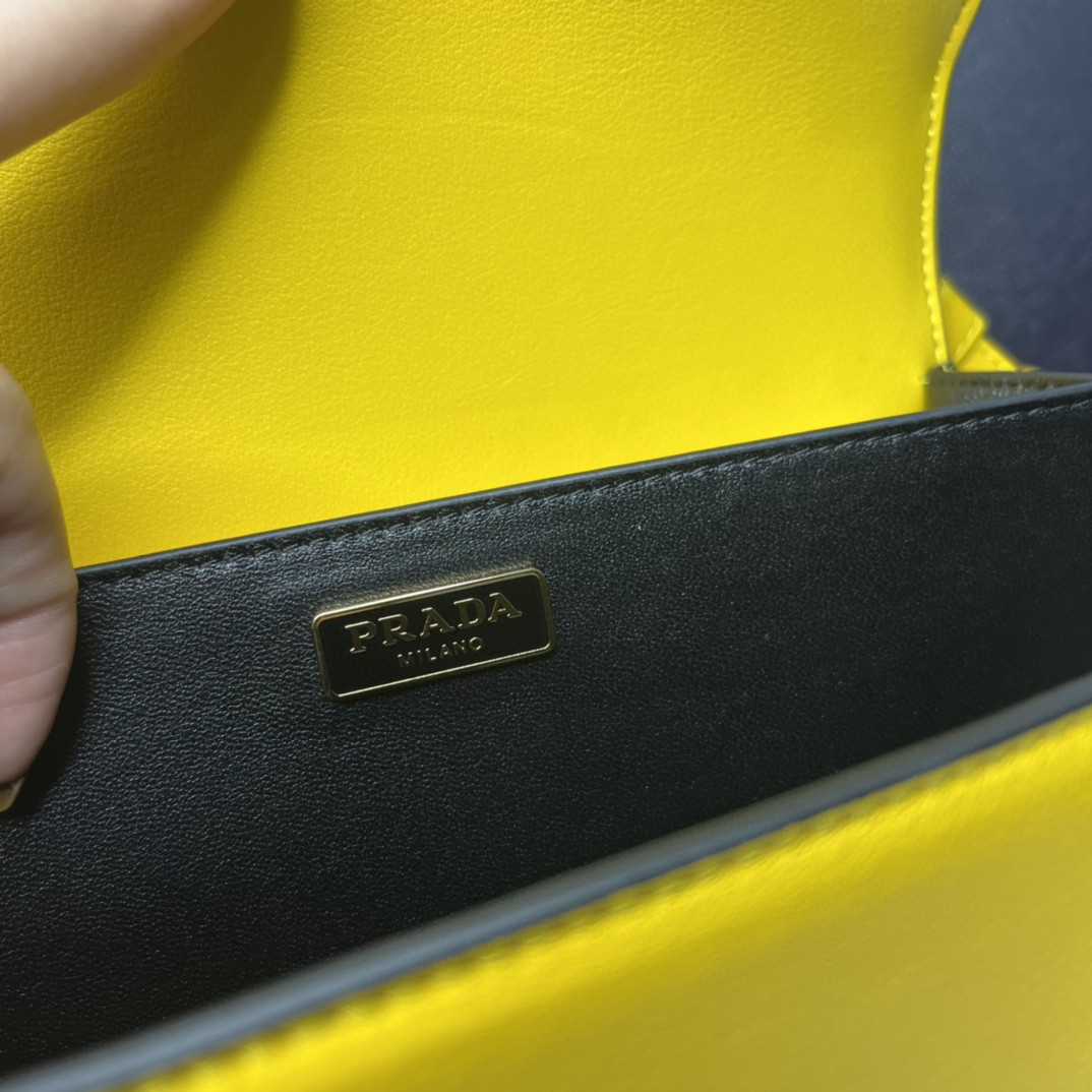 Prada Cahier Bag Yellow For Women, Women's Bags 7.9in/20cm 1BD045_2AIX_F0377_V_XCH - Image 5