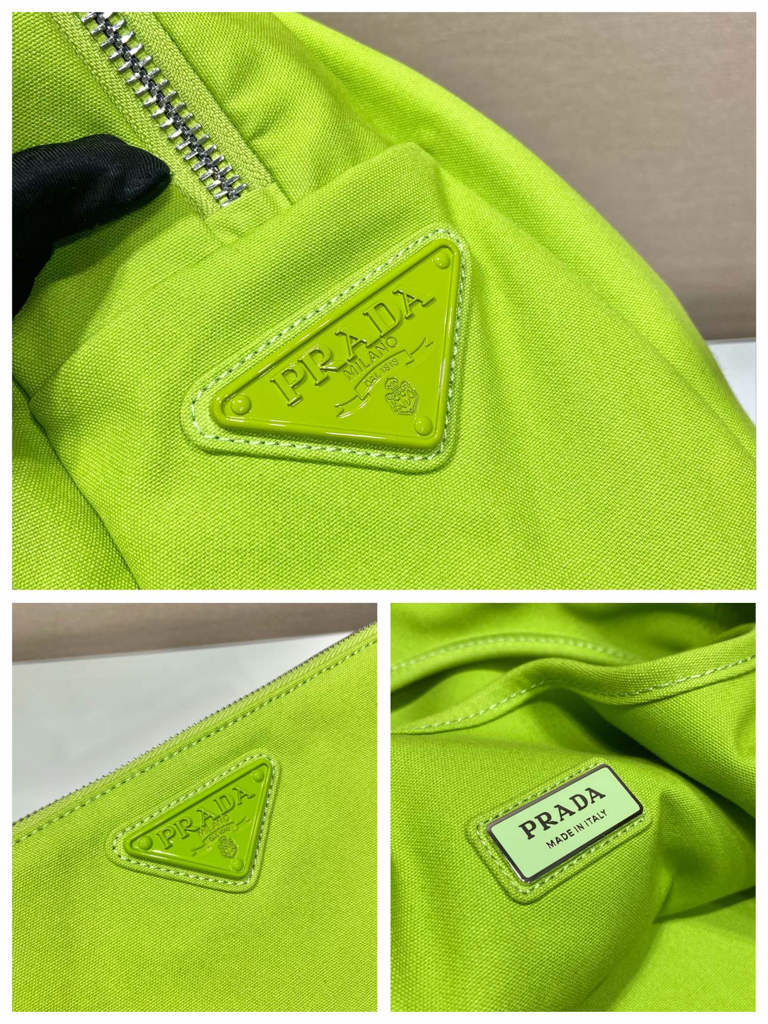 Prada Canvas Hobo Bag Yellow For Women, Women's Bags 25.6in/65cm - Image 2