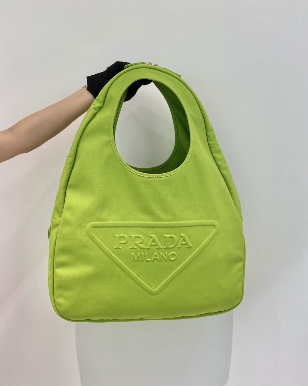 Prada Canvas Hobo Bag Yellow For Women, Women's Bags 25.6in/65cm