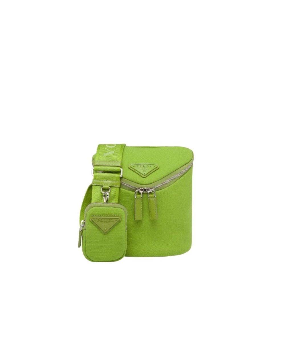 Prada Canvas Shoulder Bag Green For Women  2VH147_010_F0613_V_OOO