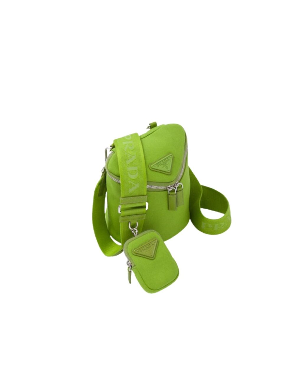 Prada Canvas Shoulder Bag Green For Women  2VH147_010_F0613_V_OOO