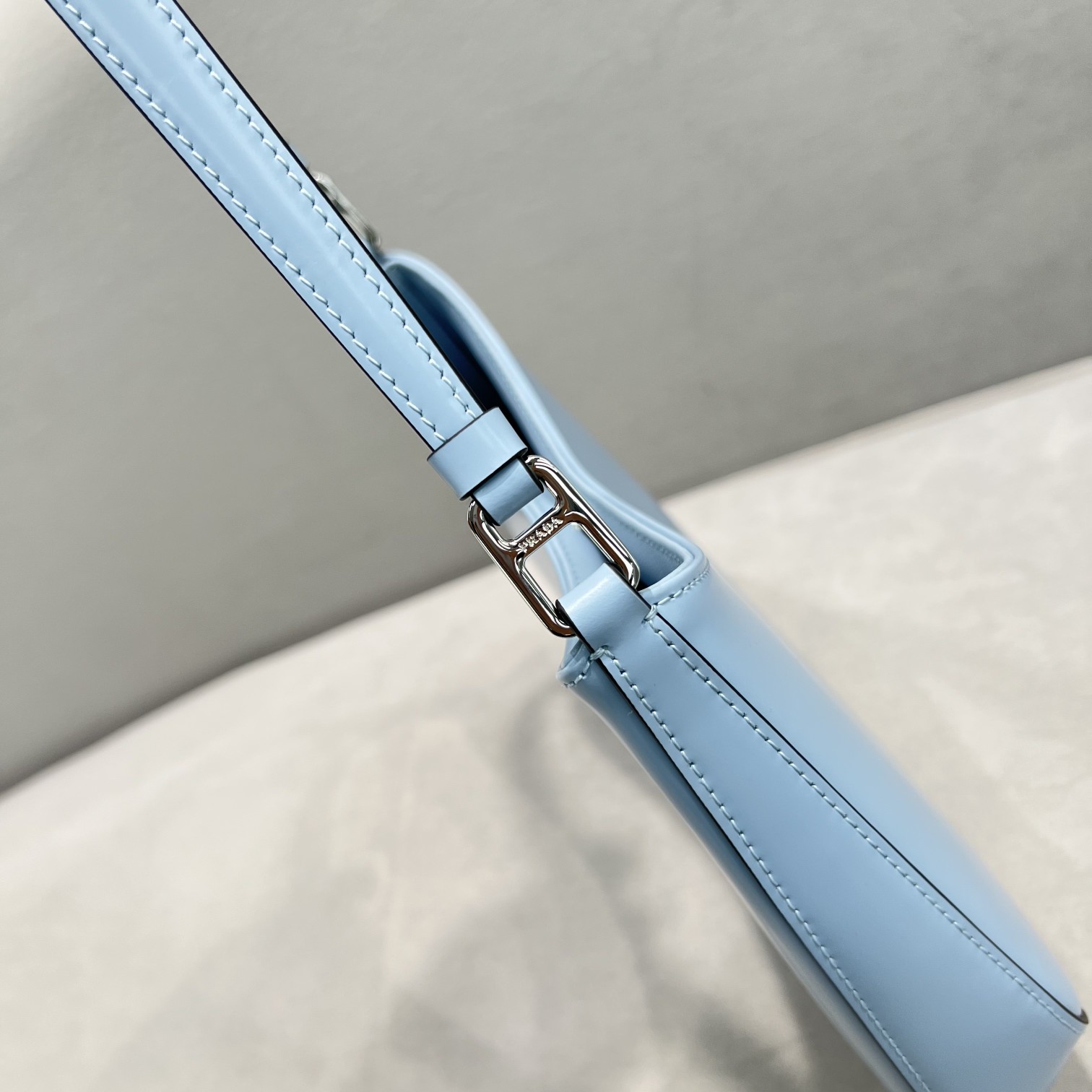 Prada Cleo Brushed Shoulder Bag Blue For Women, Women's Bags 9in/23cm - Image 8