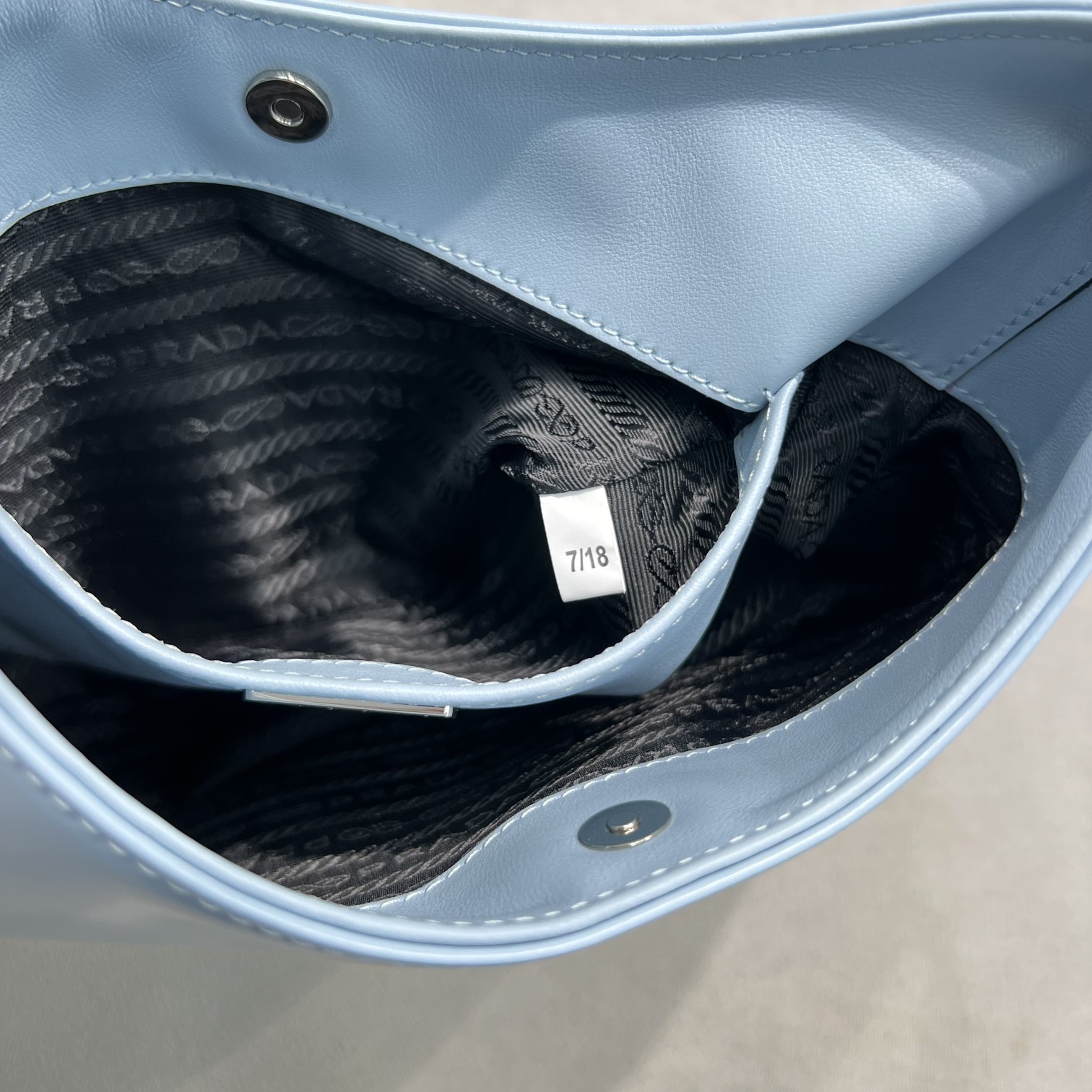 Prada Cleo Brushed Shoulder Bag Blue For Women, Women's Bags 9in/23cm - Image 5