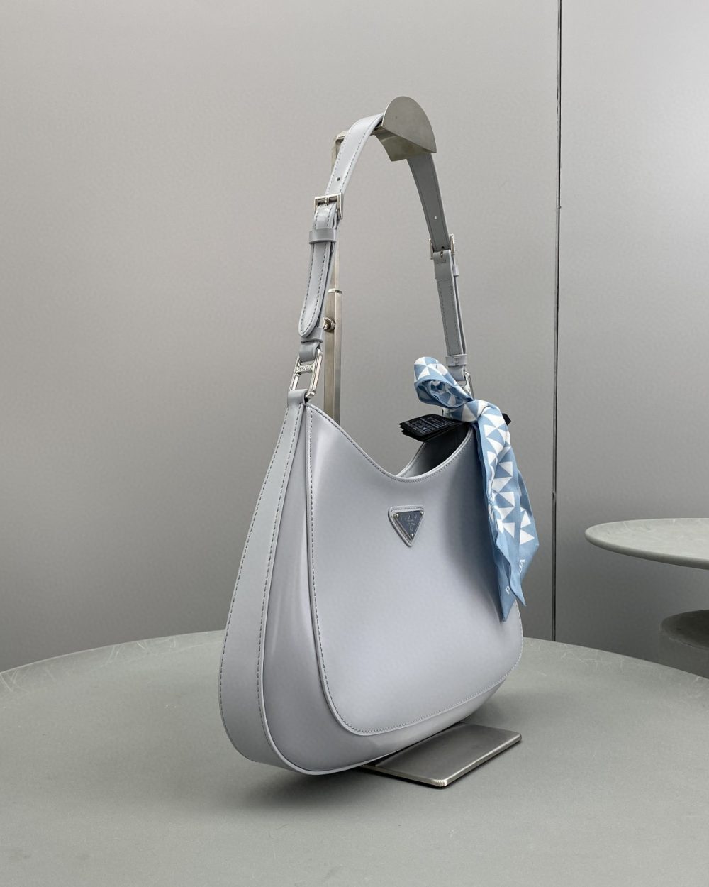 Prada Cleo Brushed Shoulder Bag Jade Green For Women, Women's Bags 11.8in/30cm