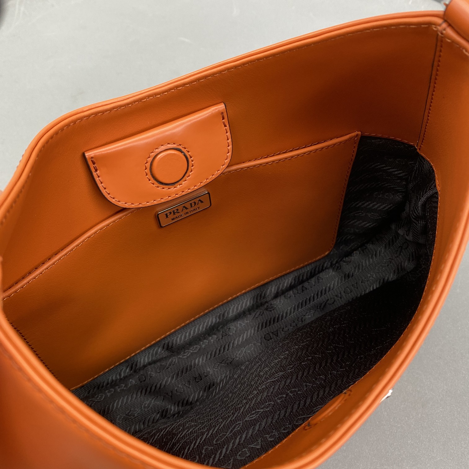 Prada Cleo Brushed Shoulder Bag Orange For Women, Women's Bags 11.8in/30cm - Image 5