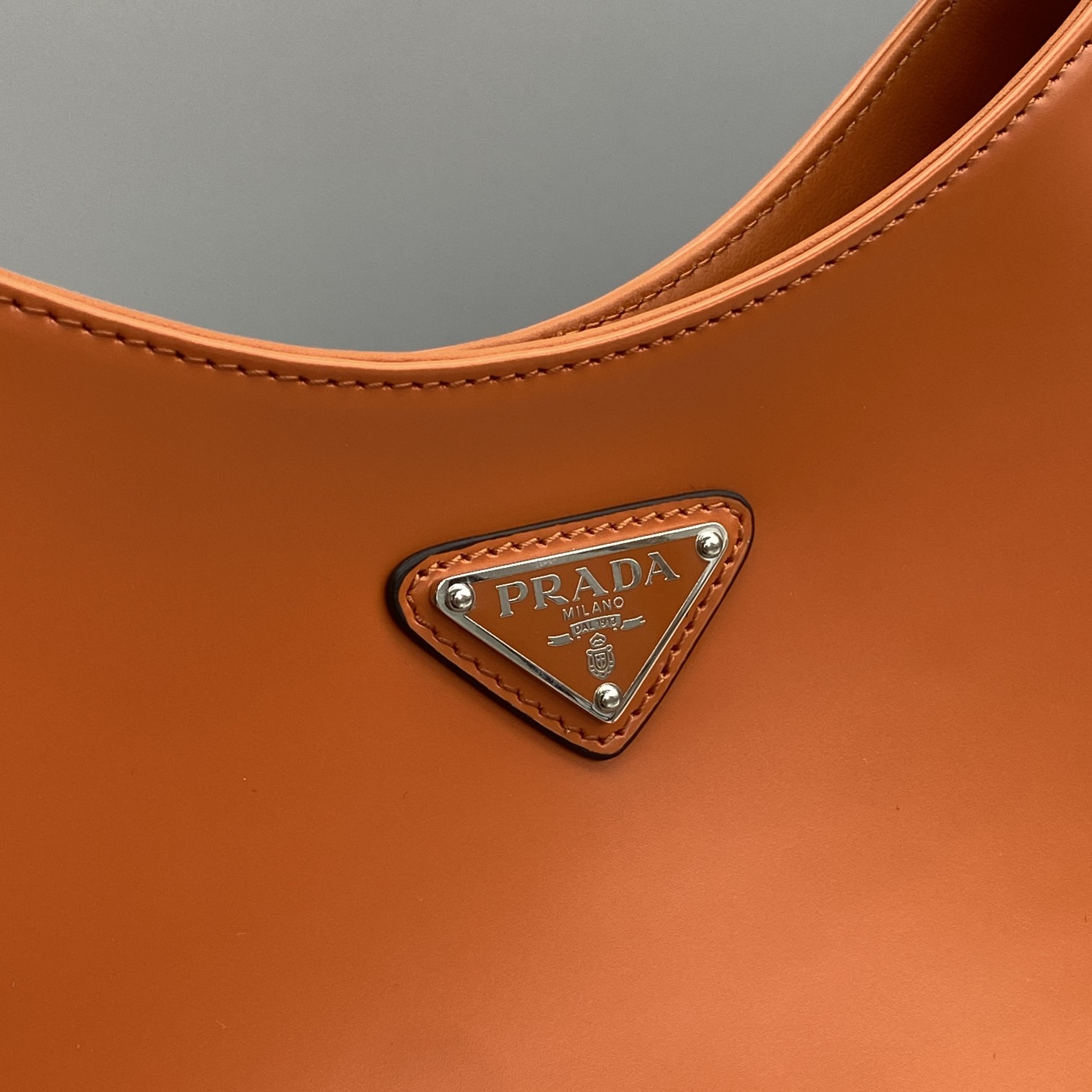 Prada Cleo Brushed Shoulder Bag Orange For Women, Women's Bags 11.8in/30cm - Image 2