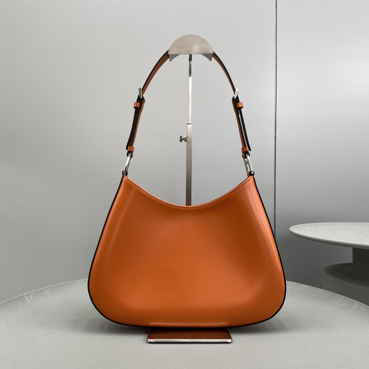 Prada Cleo Brushed Shoulder Bag Orange For Women, Women's Bags 11.8in/30cm - Image 4