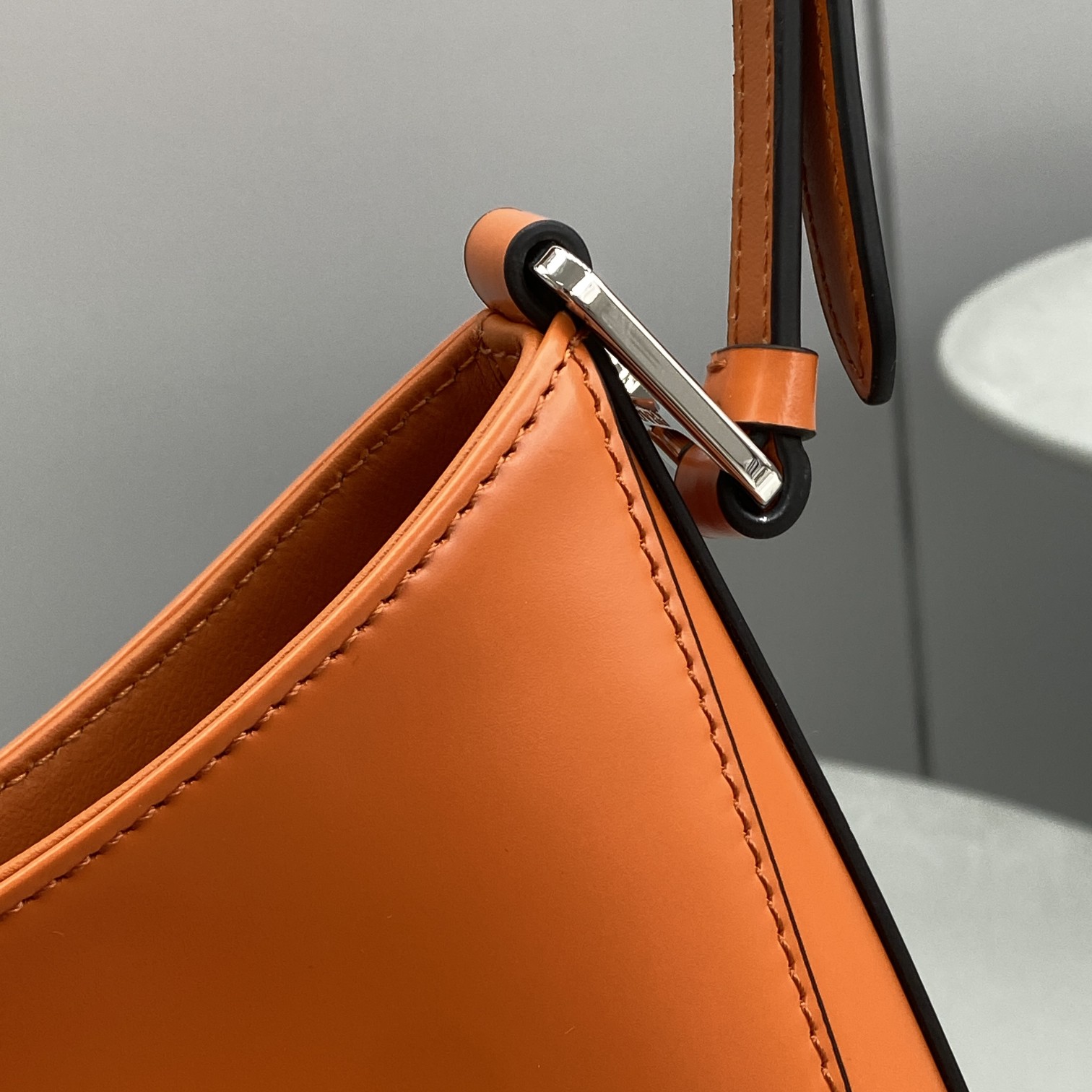 Prada Cleo Brushed Shoulder Bag Orange For Women, Women's Bags 11.8in/30cm - Image 3