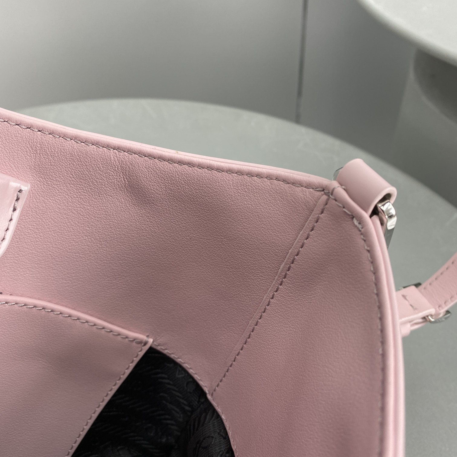 Prada Cleo Brushed Shoulder Bag Pink For Women, Women's Bags 11.8in/30cm - Image 5