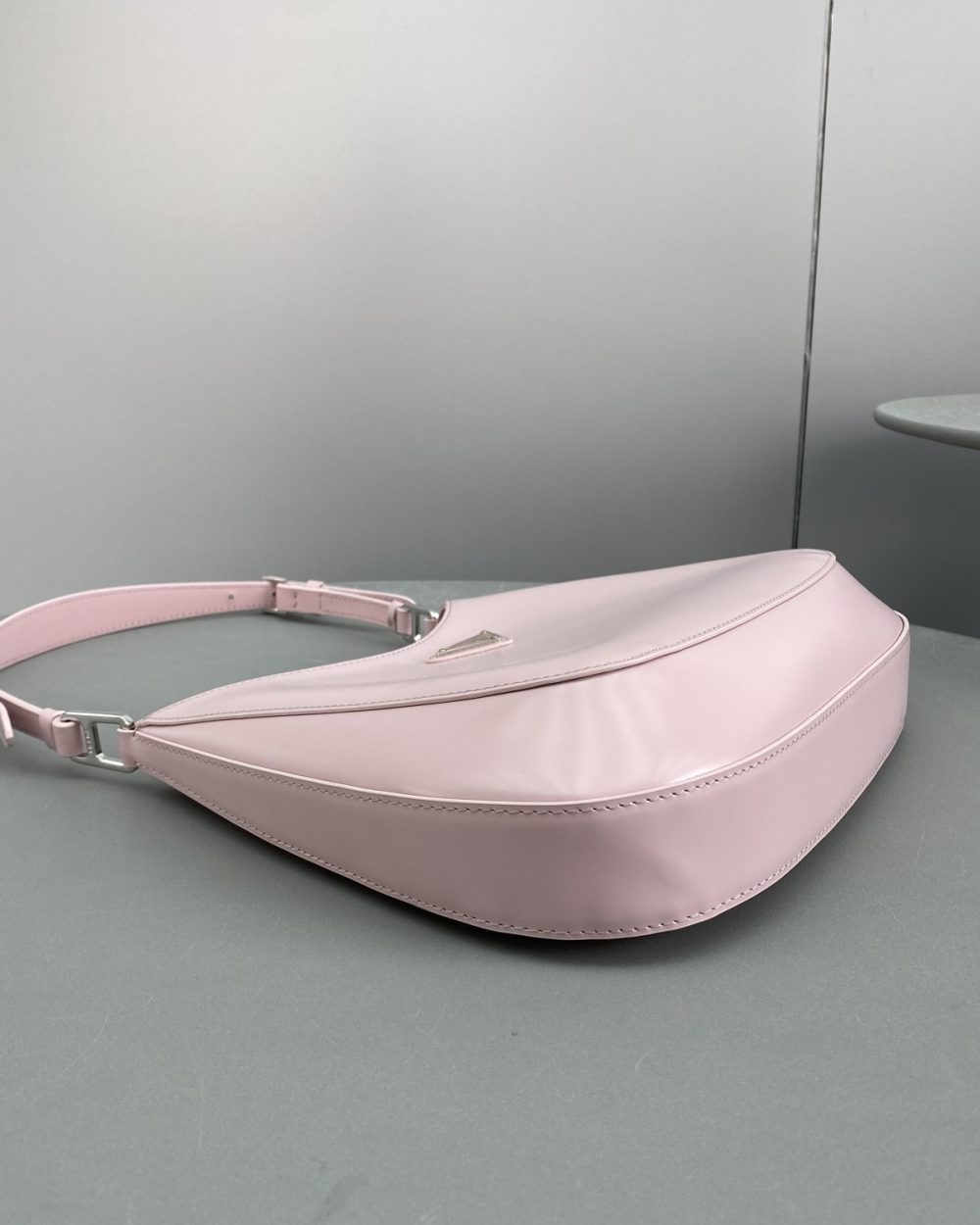 Prada Cleo Brushed Shoulder Bag Pink For Women, Women's Bags 11.8in/30cm