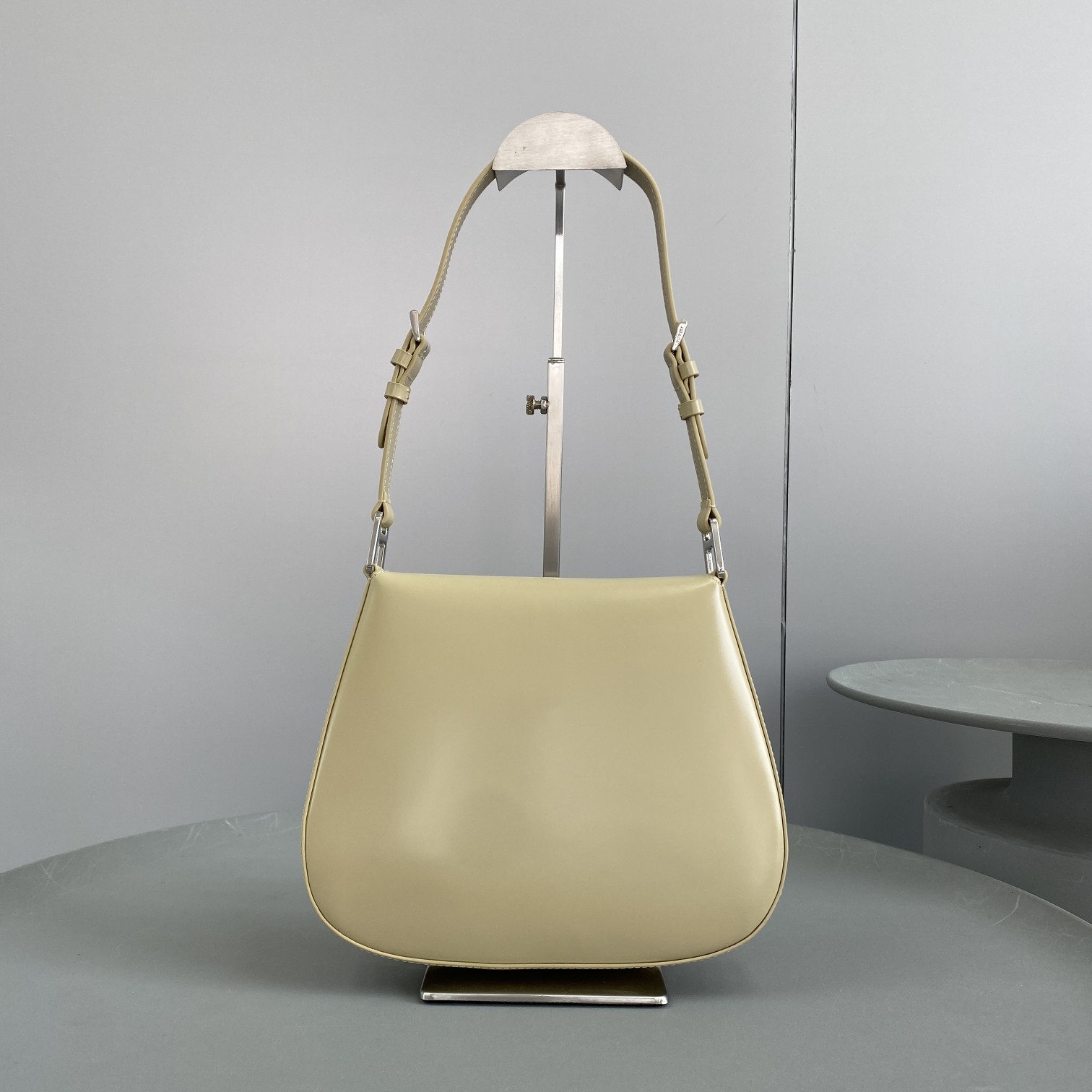 Prada Cleo Brushed Shoulder Bag With Flap Beige For Women, Women's Bags 9in/23cm - Image 8