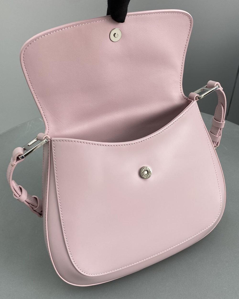 Prada Cleo Brushed Shoulder Bag With Flap Pink For Women, Women's Bags 9in/23cm