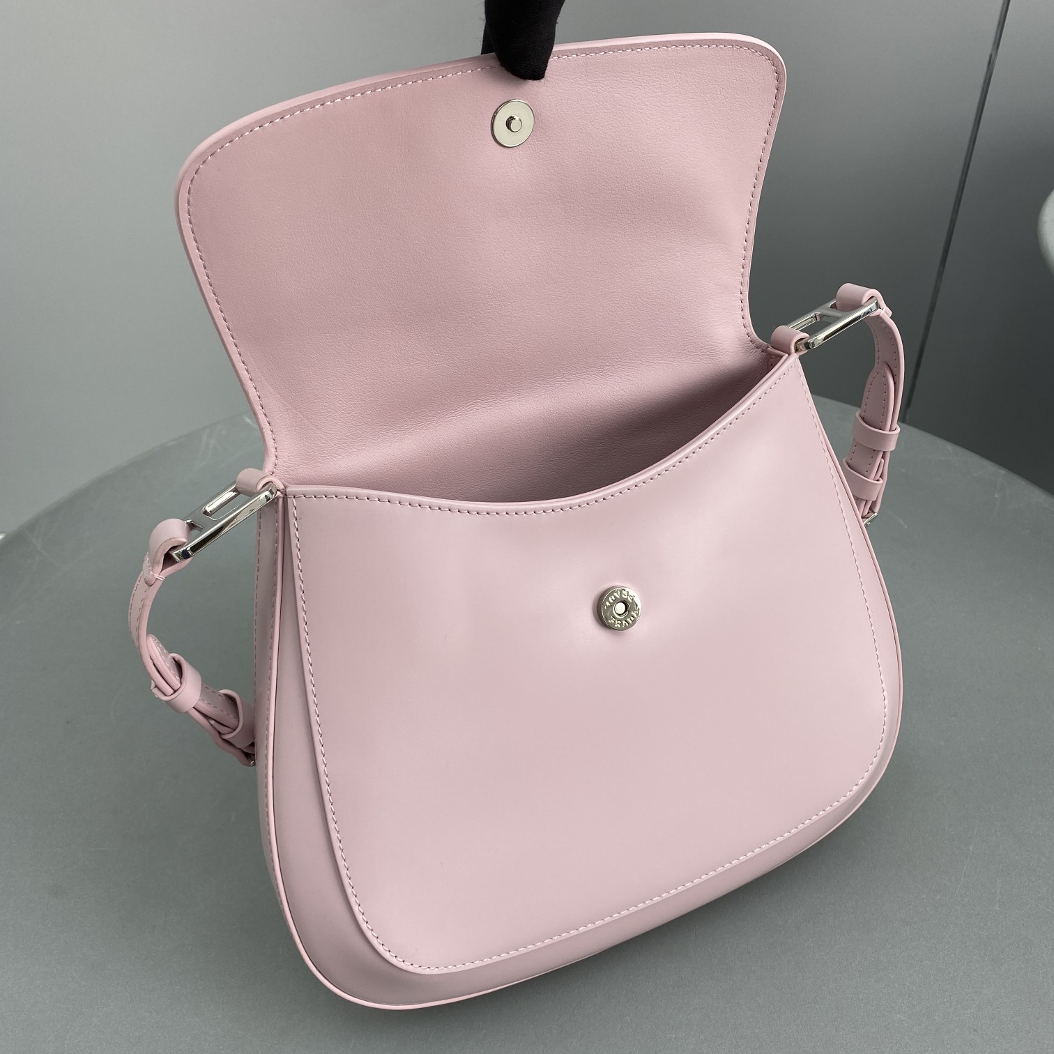 Prada Cleo Brushed Shoulder Bag With Flap Pink For Women, Women's Bags 9in/23cm - Image 8