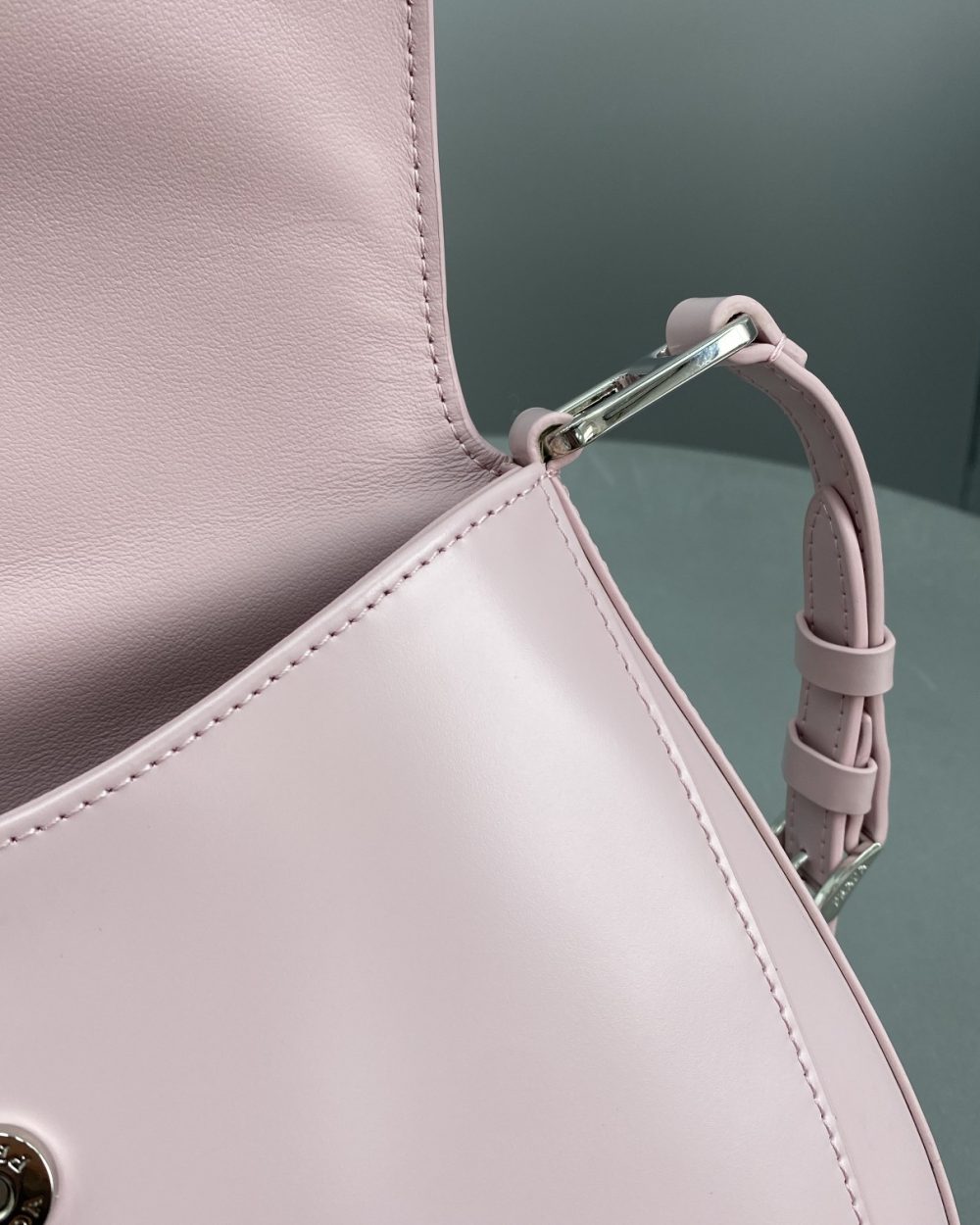 Prada Cleo Brushed Shoulder Bag With Flap Pink For Women, Women's Bags 9in/23cm