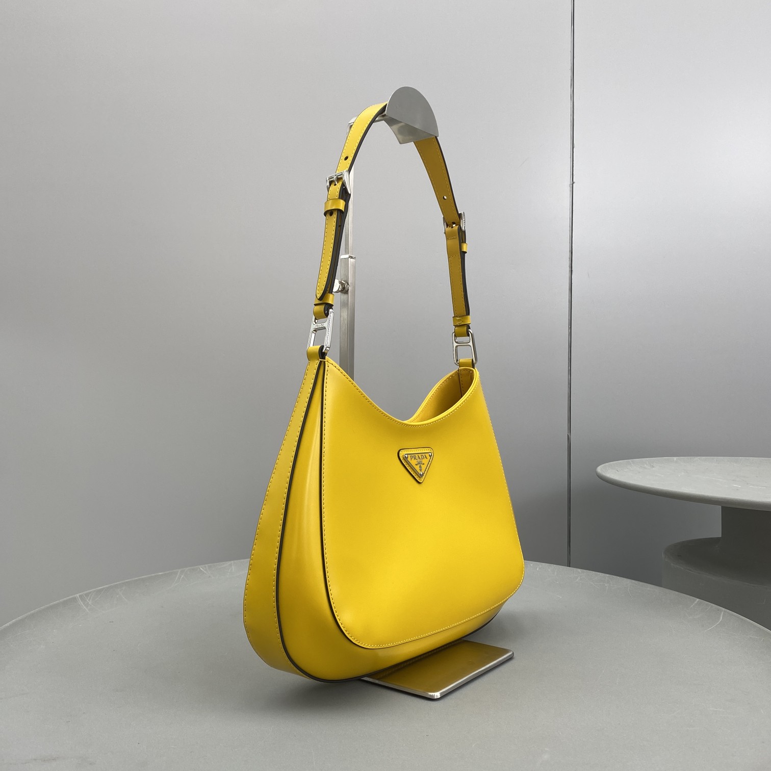 Prada Cleo Brushed Shoulder Bag Yellow For Women, Women's Bags 11.8in/30cm - Image 7