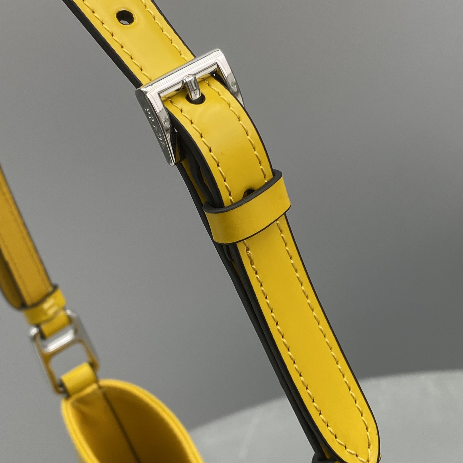 Prada Cleo Brushed Shoulder Bag Yellow For Women, Women's Bags 11.8in/30cm - Image 13