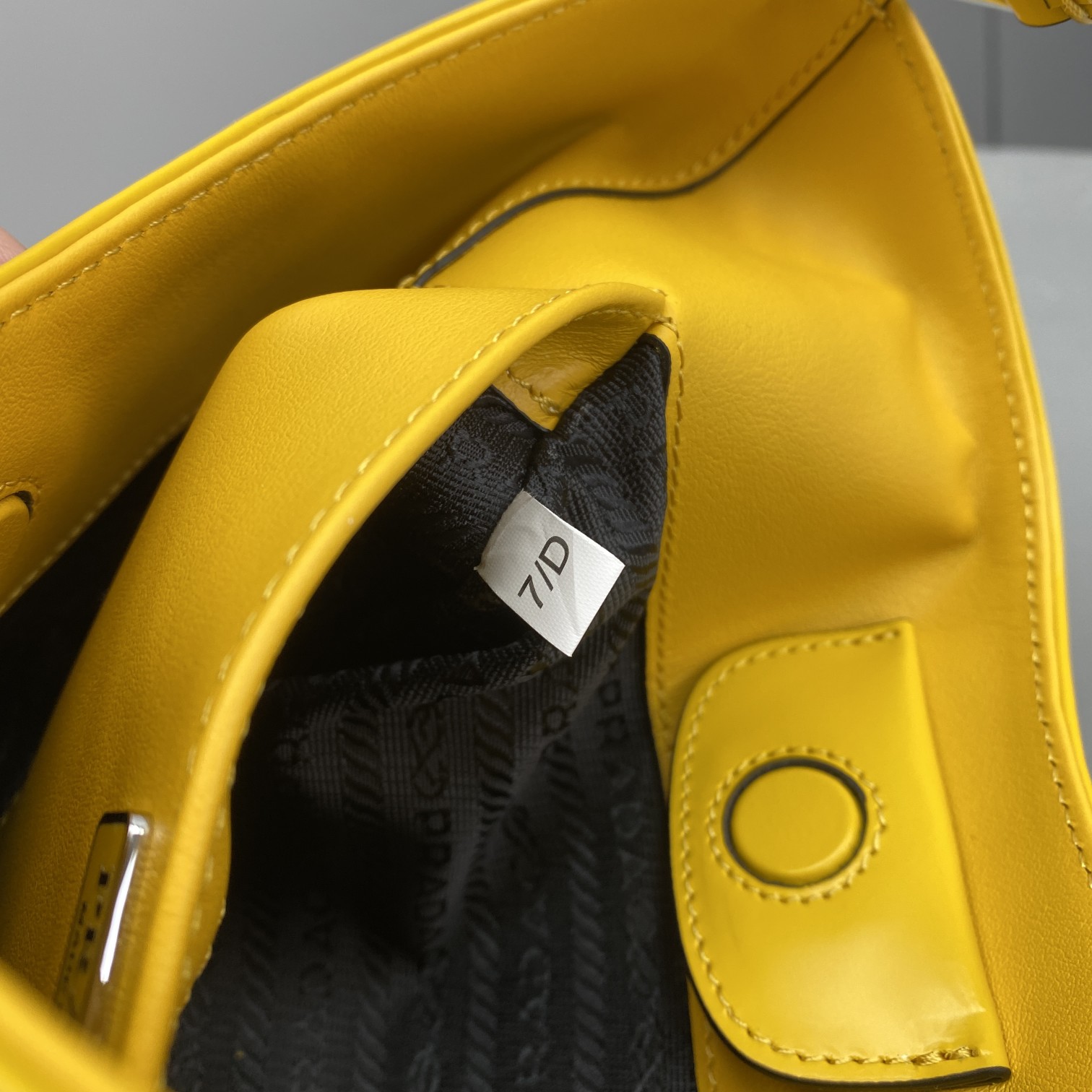 Prada Cleo Brushed Shoulder Bag Yellow For Women, Women's Bags 11.8in/30cm - Image 2