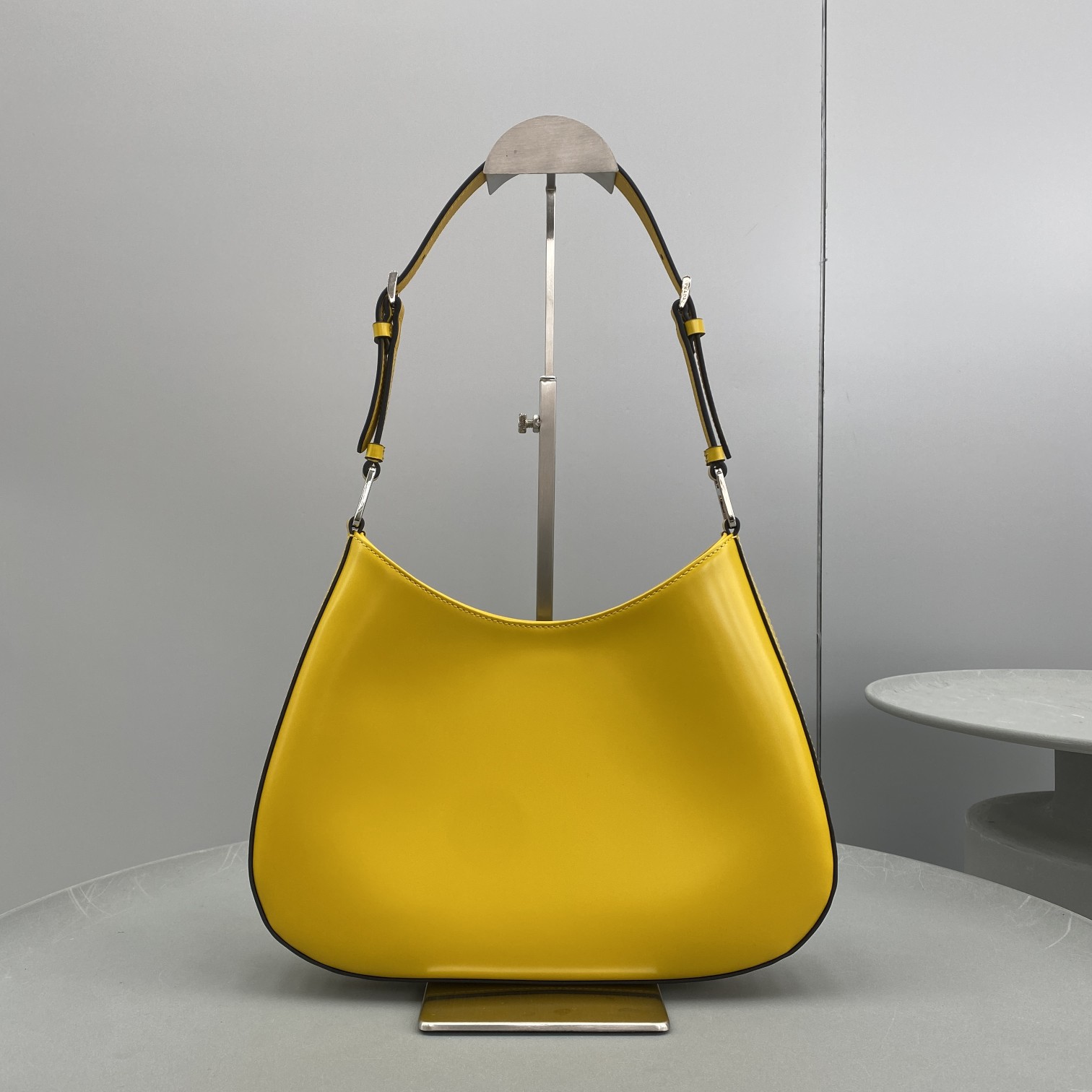 Prada Cleo Brushed Shoulder Bag Yellow For Women, Women's Bags 11.8in/30cm - Image 12