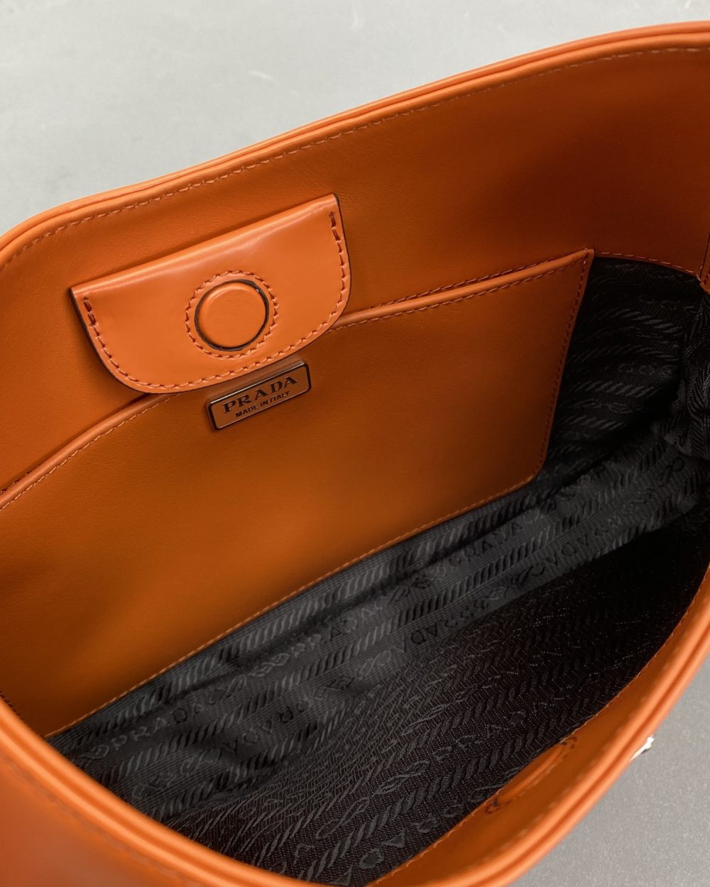 Prada Cleo Brushed Shoulder Bag Yellow For Women, Women's Bags 11.8in/30cm