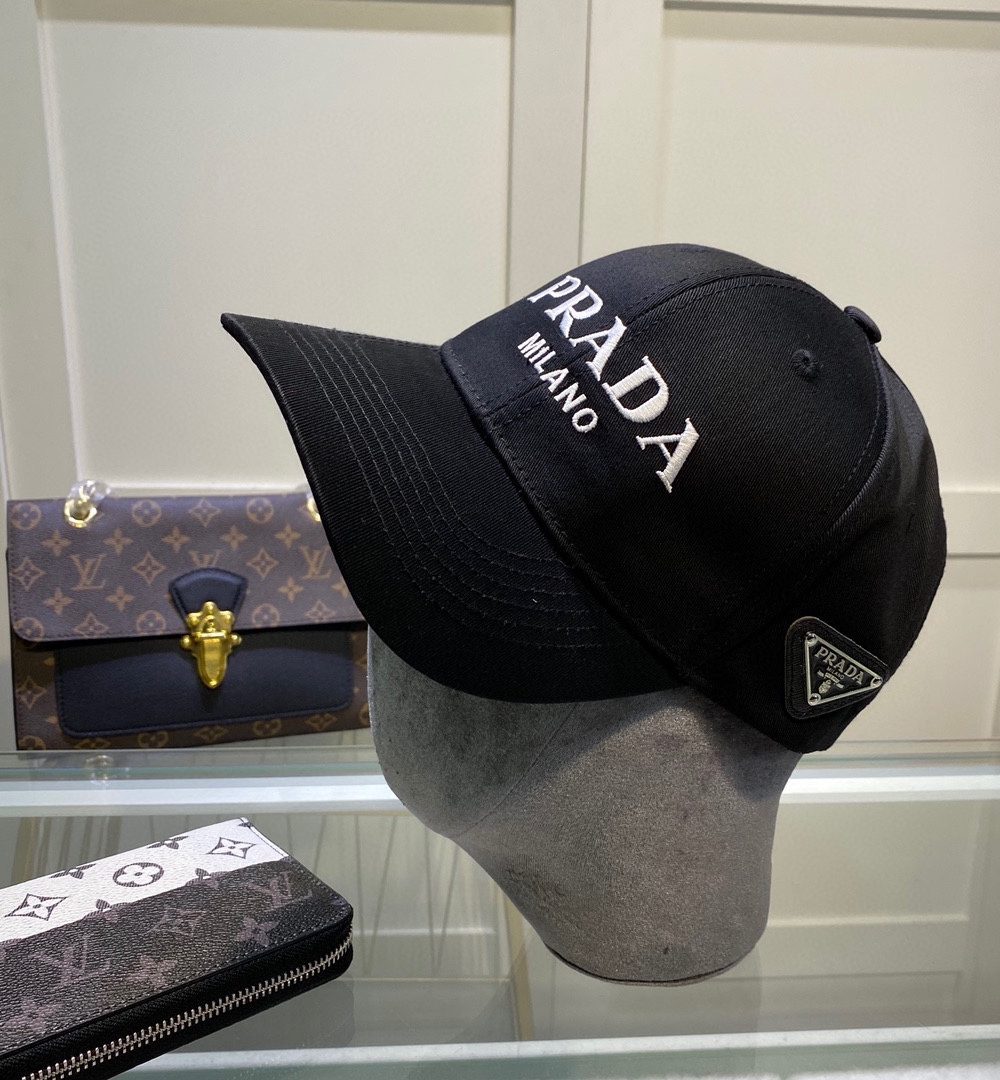 Prada Denim Baseball Cap Black Prada Cap