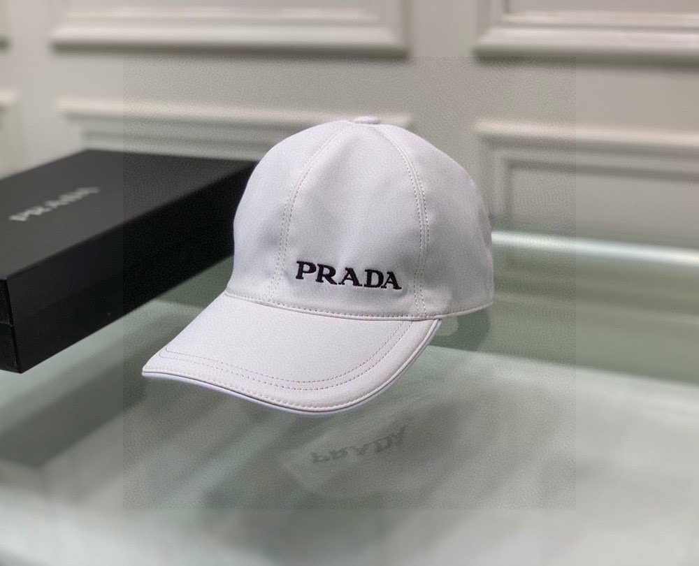 Prada Denim Baseball Cap White Prada Cap