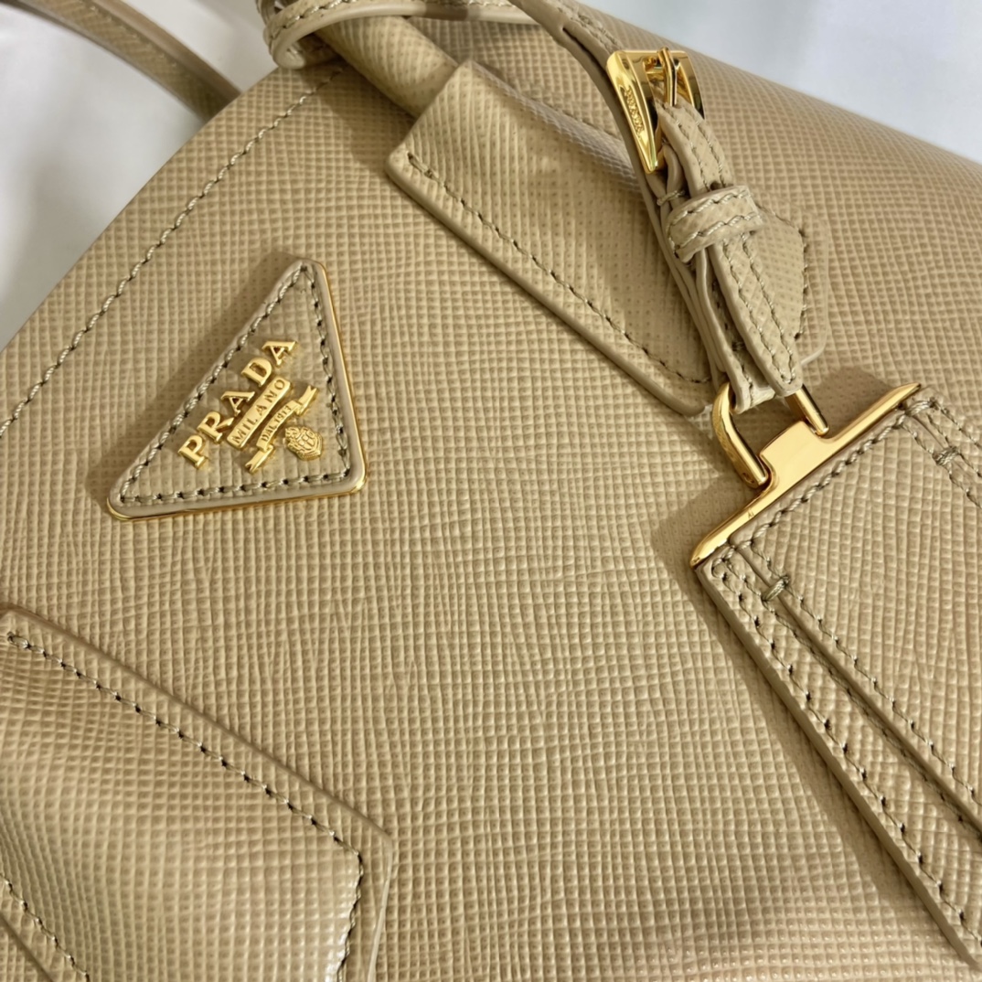Prada Double Saffiano Mini Bag Beige For Women, Women's Bags 9.8in/25cm 1BG443_2A4A_F0036_V_XOO - Image 6
