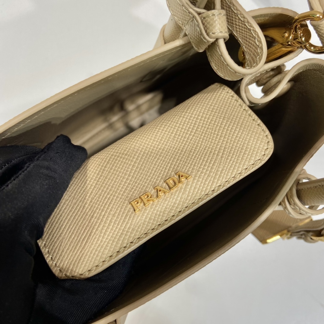 Prada Double Saffiano Mini Bag Beige For Women, Women's Bags 9.8in/25cm 1BG443_2A4A_F0036_V_XOO - Image 4
