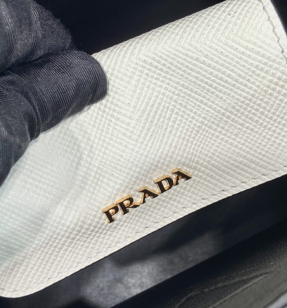 Prada Double Saffiano Mini Bag White For Women, Women's Bags 9.8in/25cm 1BG443_2A4A_F0G3Z_V_XOO