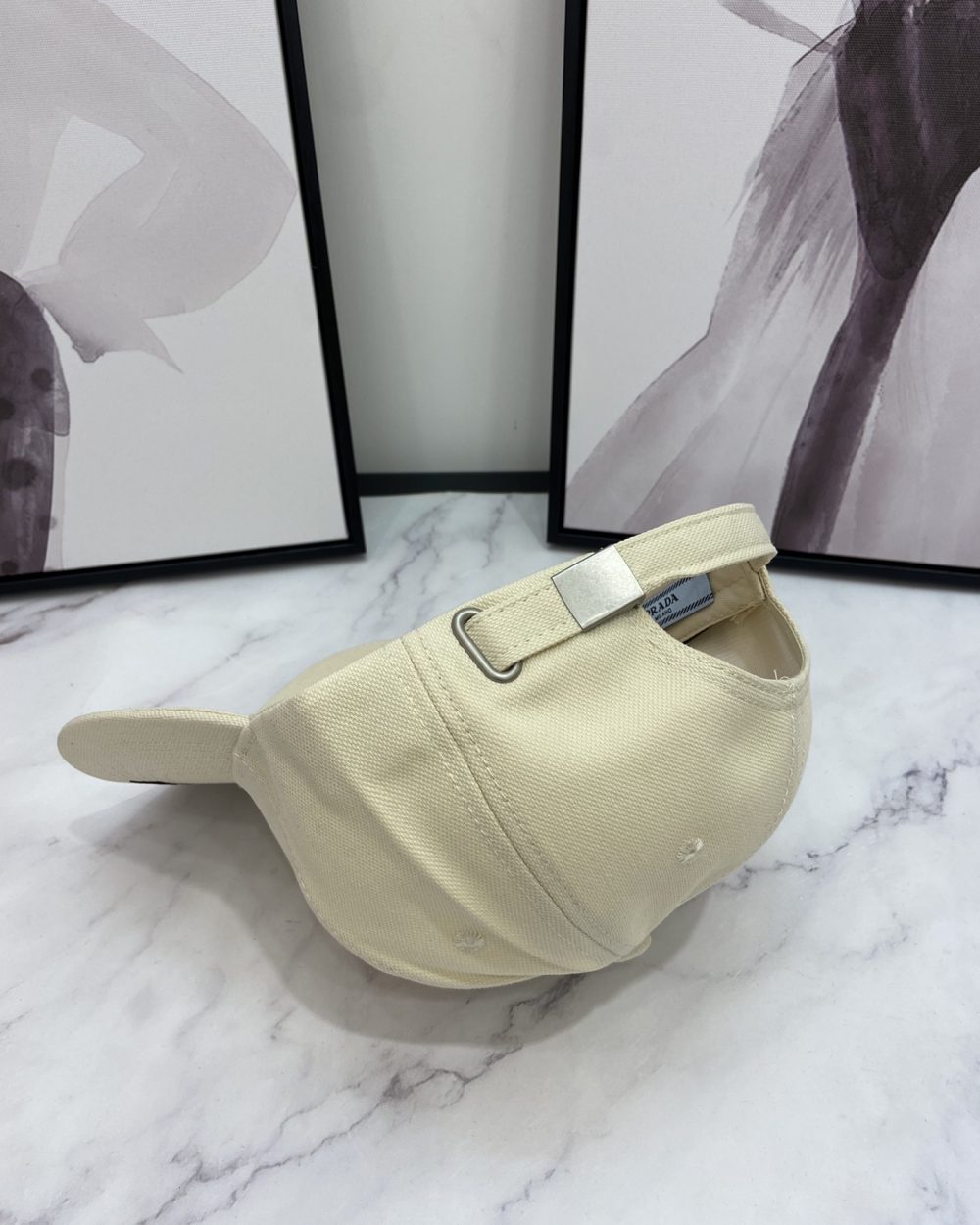 Prada Drill Baseball Cap Beige Prada Cap