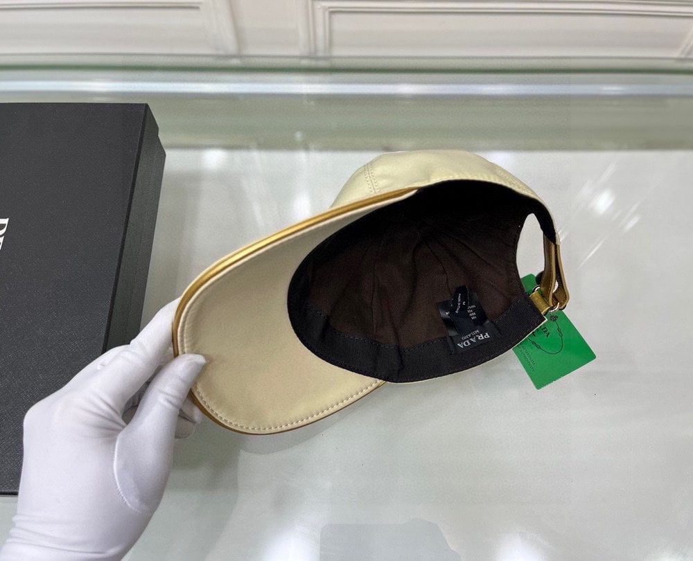 Prada Drill Baseball Cap Beige Prada Cap