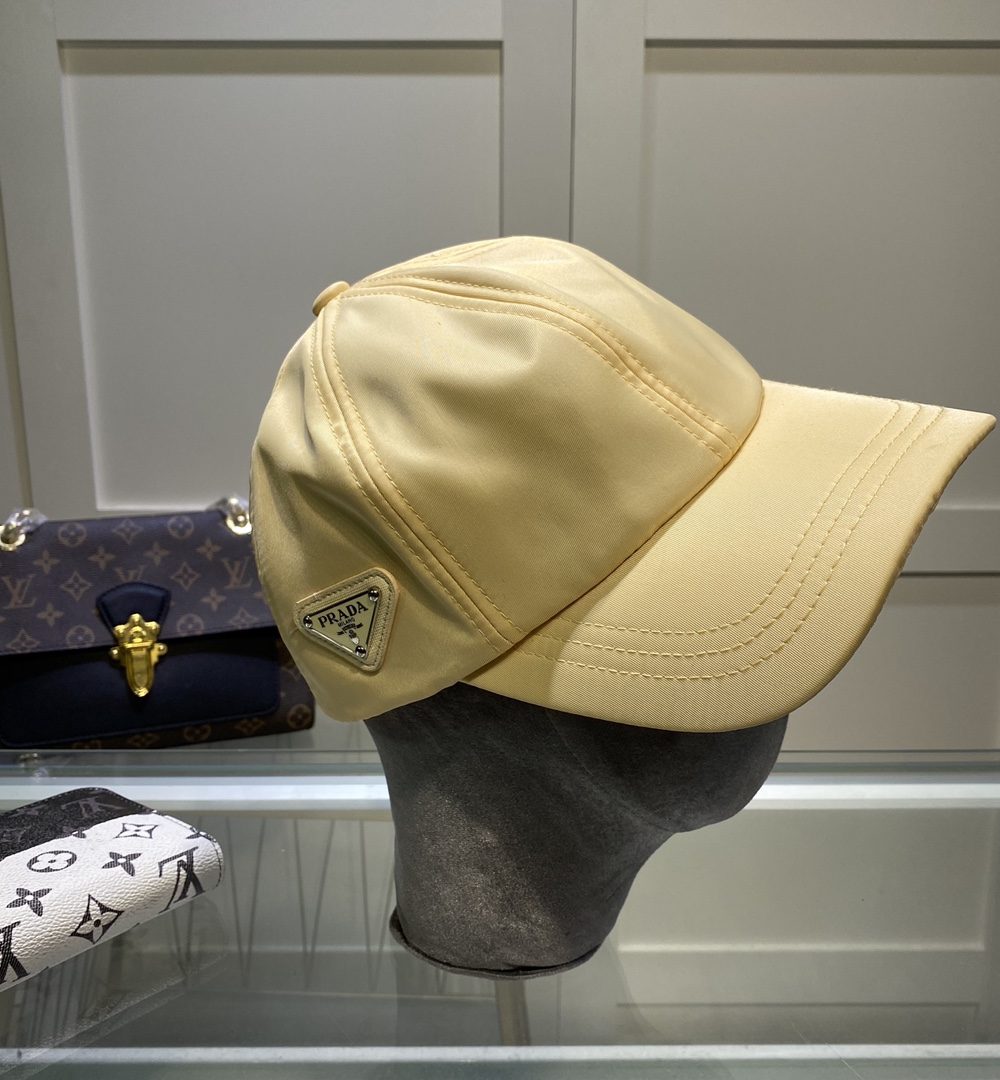Prada Drill Baseball Cap Beige Prada Cap