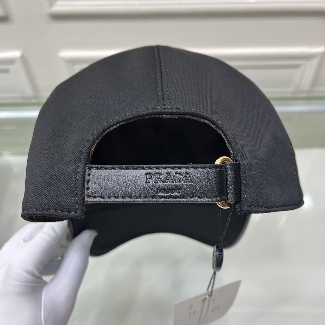 Prada Drill Baseball Cap Black Prada Cap - Image 2