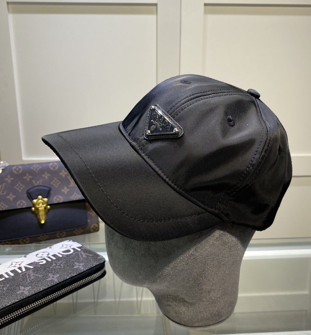 Prada Drill Baseball Cap Black Prada Cap