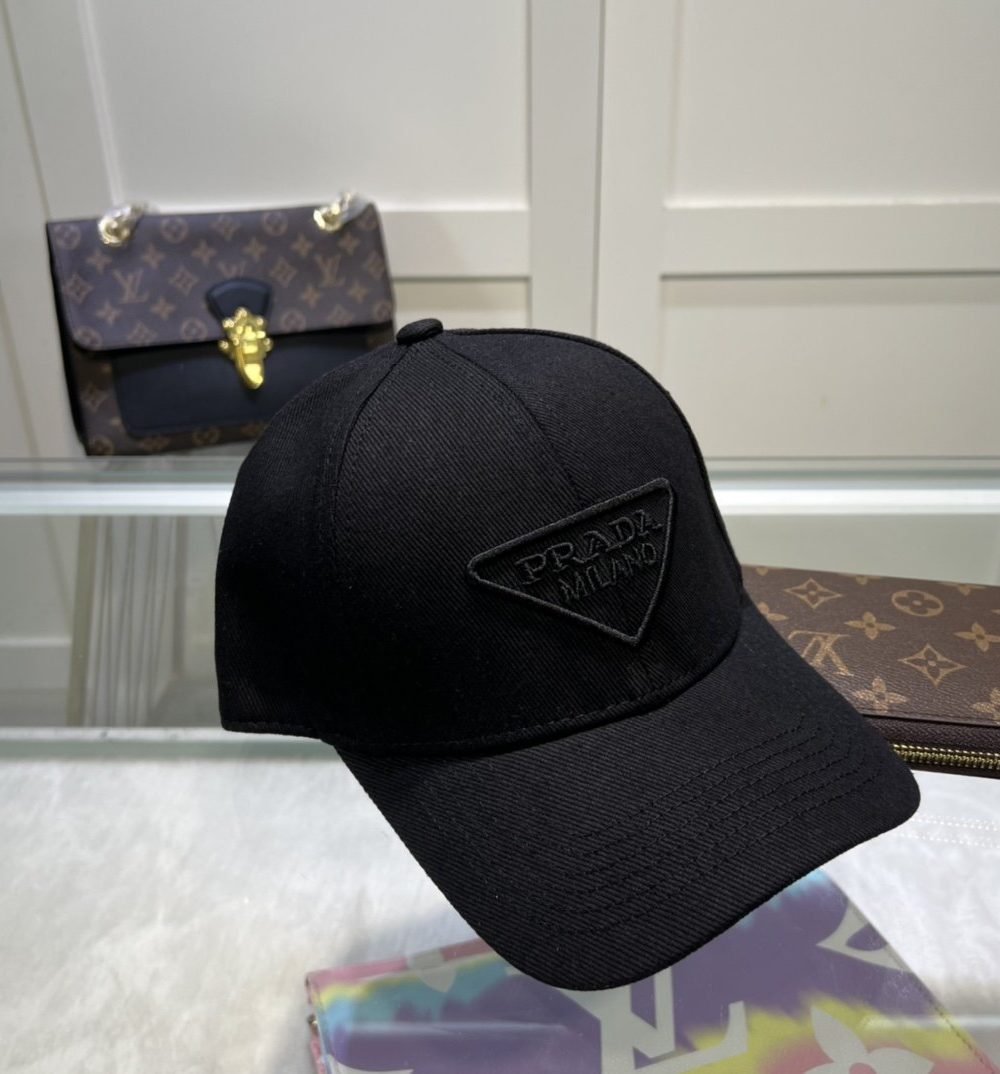 Prada Drill Baseball Cap Black Prada Cap