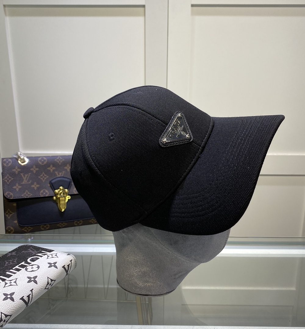 Prada Drill Baseball Cap Black Prada Cap