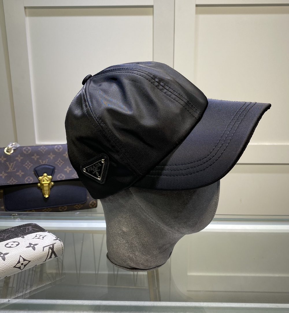 Prada Drill Baseball Cap Black Prada Cap