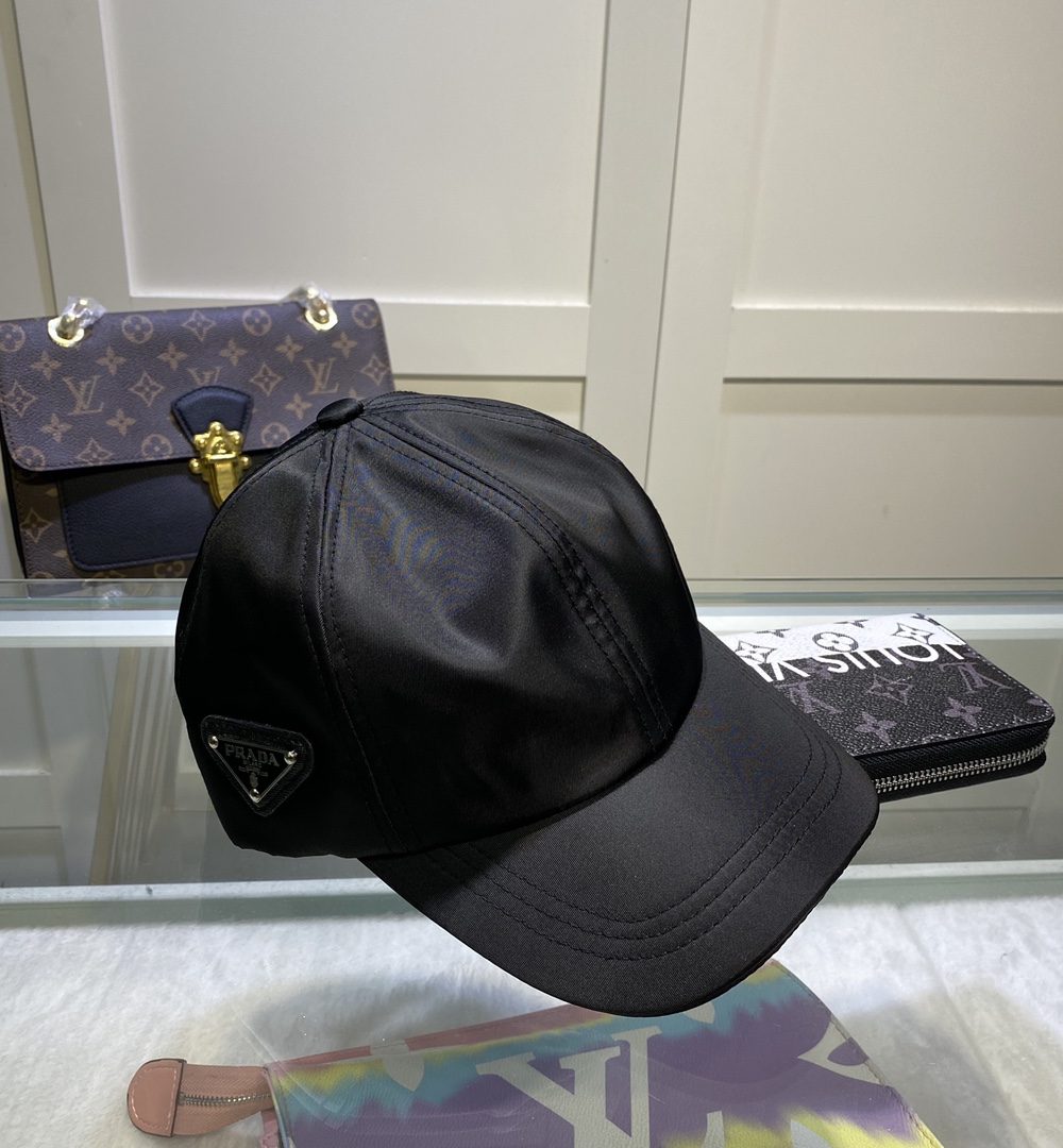 Prada Drill Baseball Cap Black Prada Cap