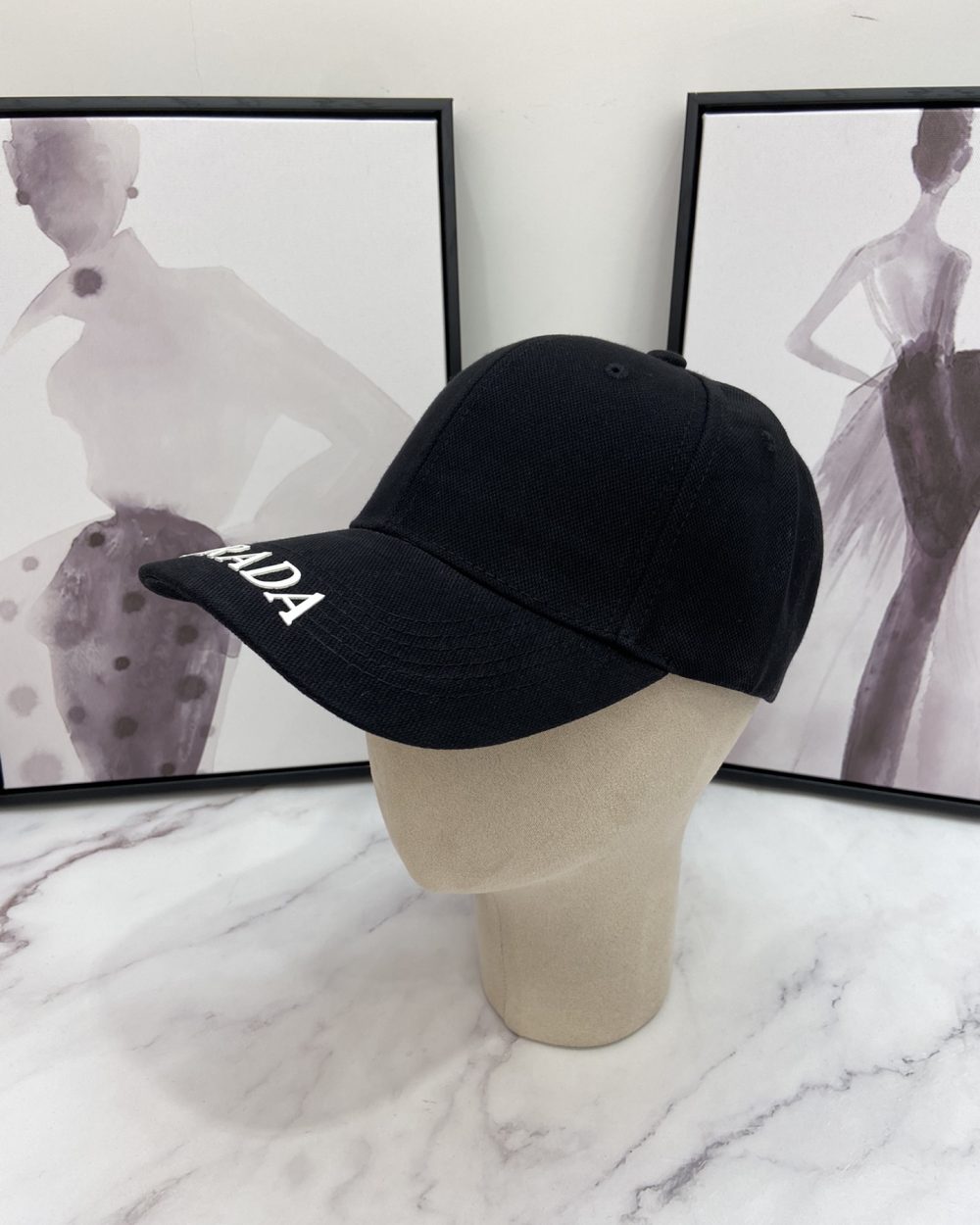 Prada Drill Baseball Cap Black Prada Cap