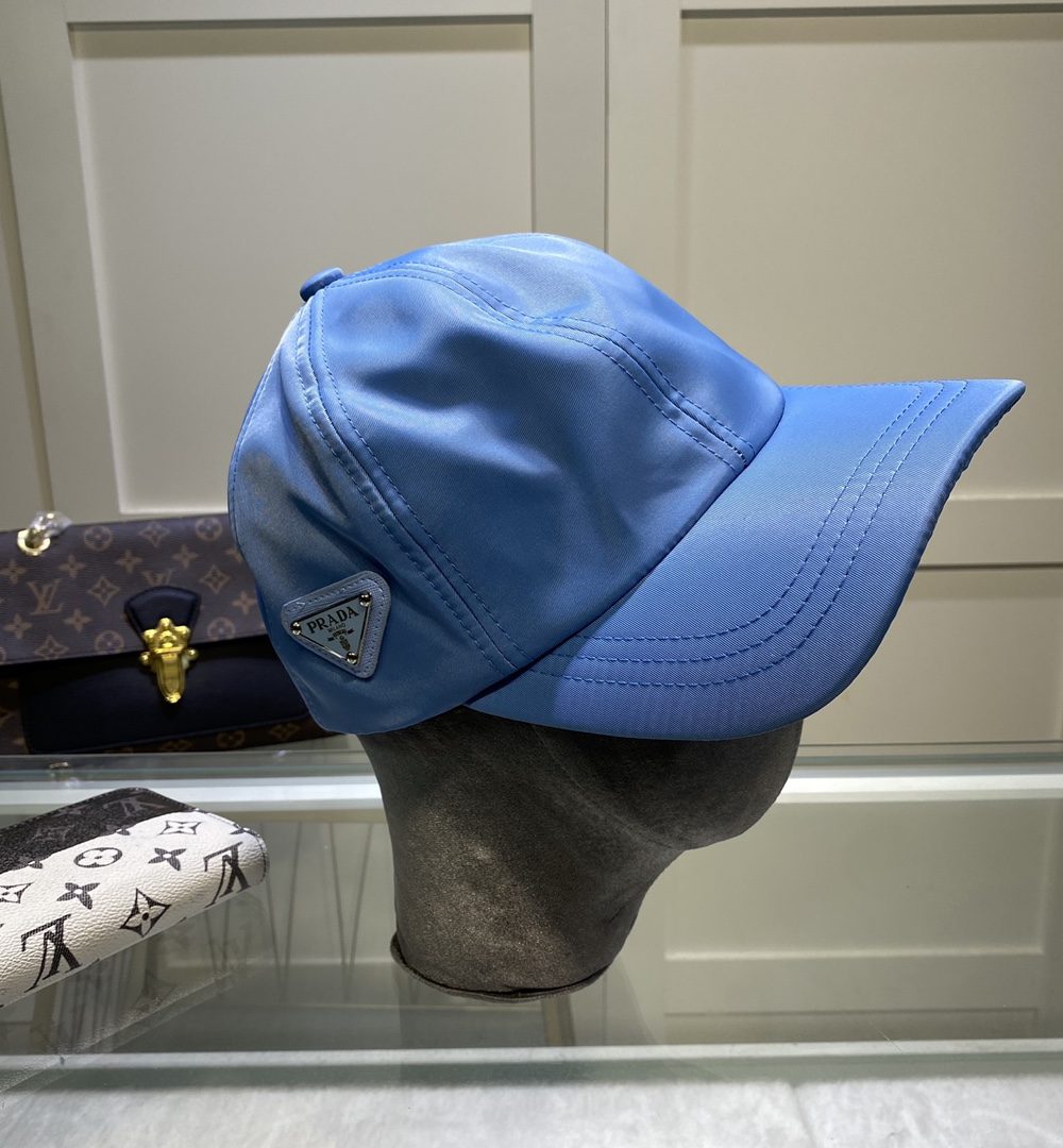 Prada Drill Baseball Cap Blue Prada Cap