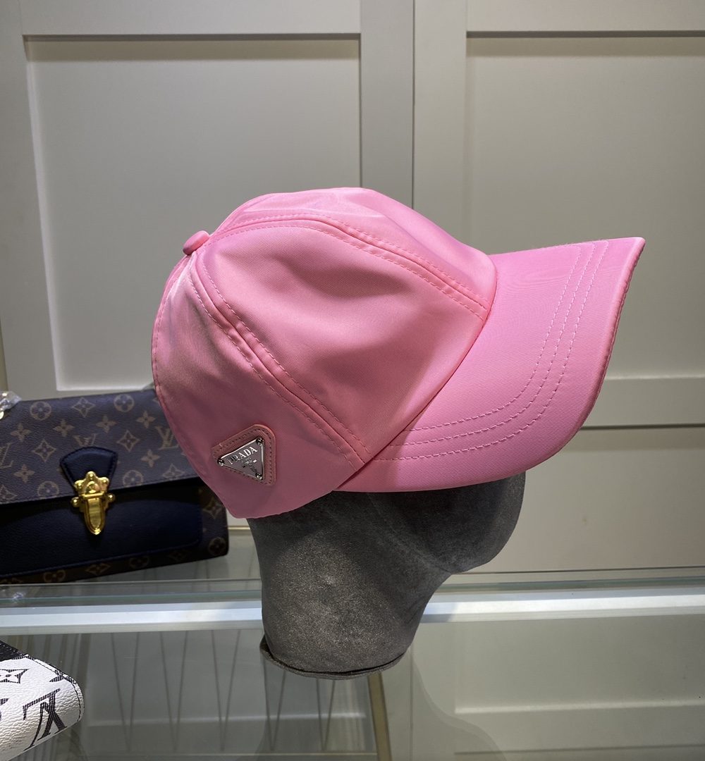 Prada Drill Baseball Cap Pink Prada Cap