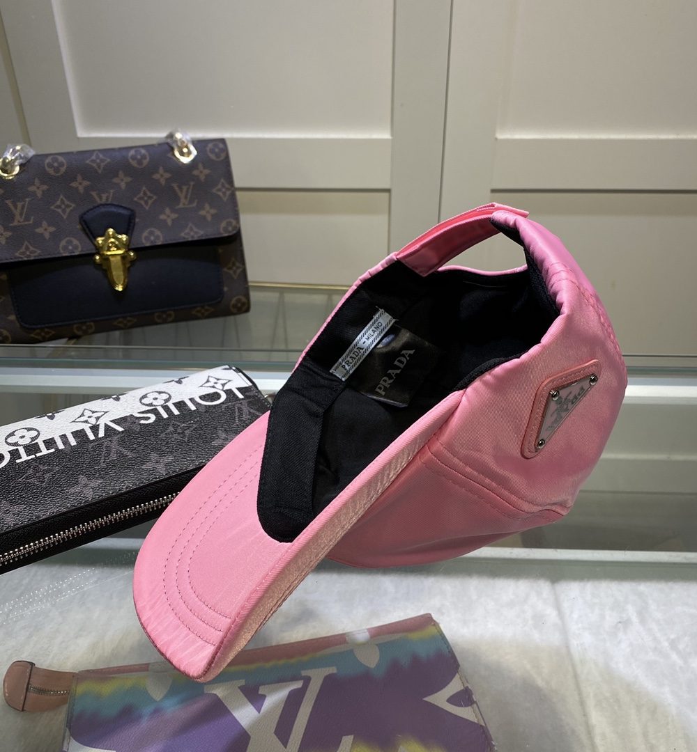 Prada Drill Baseball Cap Pink Prada Cap