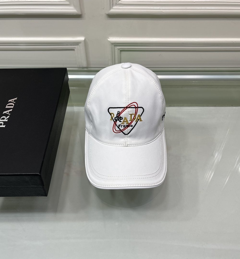 Prada Drill Baseball Cap White Prada Cap