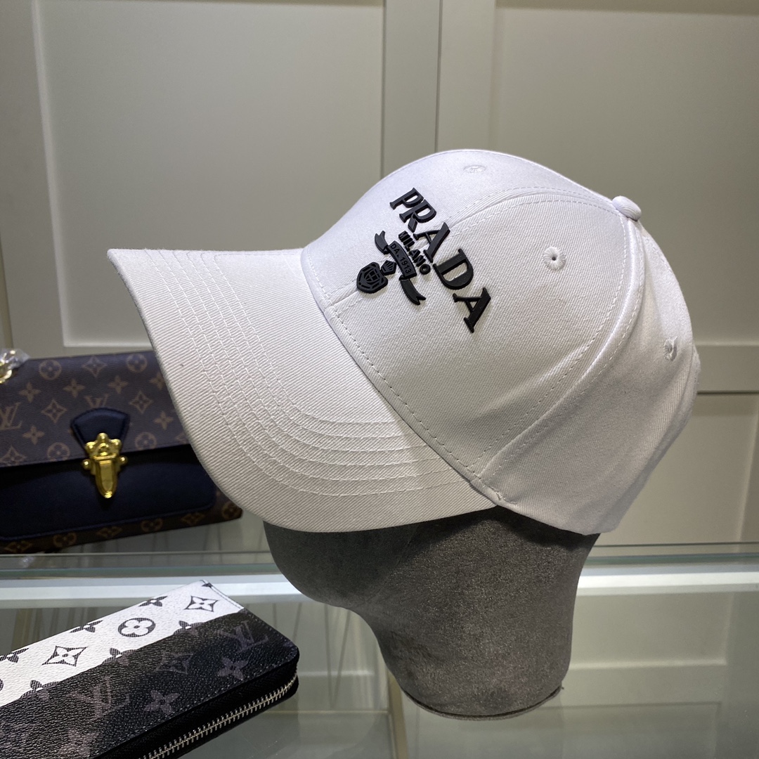 Prada Drill Baseball Cap White Prada Cap - Image 3